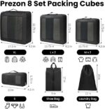 8 Set/6 Set/4 Set Compression Packing Cubes for Travel, Lightweight Vacation Travel Essentials, Travel Accessories for Suitcase Organizer Bags Set, Durable Luggage Organizer - Image 4