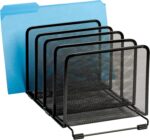 Rolodex File Sorter, Mesh, Stackable, Five Sorters, Black (8.25" x 14.375" x 7.75") - Image 4