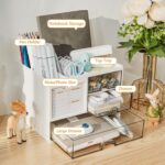 Desk Organizer with 3 Drawer, Multi-Functional Pencil Pen Holder for Desk, Desk Organizers and Storage with 8 Compartments, Desktop Organizer for Office Home Art Supplies (White) - Image 3