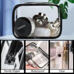 6 Pieces Clear Cosmetics Bag Bulk, TSA Approved Toiletry Bag for Travel, PVC Zippered Clear Pouch Cosmetic Makeup Bag Waterproof Vinyl Plastic Organizer Case for Vacation Bathroom (Large) - Image 4