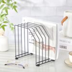 4 Pcs Wire File Organizer for Desk 6 Sections Metal Magazine File Holder Sorter for Binder Office Classroom School Paper Mail Book Storage, Black, 8.27 x 7.36 x 5.88 Inch - Image 4