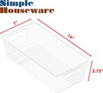 Simple Houseware 4 Pcs Pantry Clear Bin Storage Organizer, 14" x 7" x 3.75" - Image 3