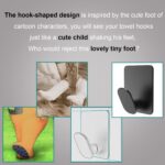 DELITON Adhesive Hooks - 4 Pack Towel/Coat Hooks Wall Hook Stick on Bathroom or Kitchen (Matte Black, Stainless Steel) - Image 4