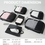 BAGAIL 6 Set Ultralight Compression Packing Cubes Packing Organizer for Travel Accessories Luggage Suitcase Backpack - Image 3