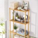 AmazerBath Over The Toilet Storage Shelf Bamboo, 3-Tier Over Toilet Organizer Rack, Freestanding Above Toilet Shelf for Bathroom, Laundry, Space Saver, Natural Color - Image 4