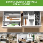 ANTOWIN 4 Pack Expandable Drawer Dividers, 4.7'' High, Extend from 12.2'' to 17.7'', Dresser Drawer Organizers, Bamboo Separators for Kitchen, Bedroom, Office, Bathroom (White) - Image 4