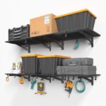 4-Pack 2x3ft Garage Shelving Wall Mounted, 2' x 3' Heavy Duty Garage Storage Shelves with Hooks, 800LB Capacity - Image 2