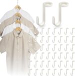 50PCS Hanger Connector Hooks,Space Saving Hangers for Clothes.Hanger Hooks Space Saver. Closet Hangers Connector Hook. College Dorm Essentials,Closet Organizers and Storage - Image 2