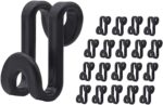 60 Pcs Clothes Hanger Connector Hooks, for Velvet Huggable Hangers, Wooden Hangers, Heavy Duty Space Saving for Closet (Black,60) - Image 2