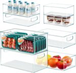 8 PACK Freezer Organizer Bins Clear Stackable Storage Bins with Side Handles for Fridge Organization and Storage Home Organization Must Haves - Image 2