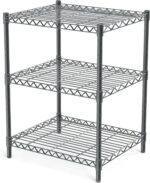 AHEONLAR 3 Tier Grey Storage Racks and Shelving - Heavy Steel Material Pantry Shelves - Adjustable Storage Shelf Metal Storage Rack Wire, Suitable for Warehouses, Closets, Kitchens… - Image 2