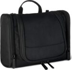 Amazon Essentials Spacious Toiletry Bag, Hanging Cosmetic Dopp Kit with Compartments, Portable, Polyester, Black (Previously Amazon Basics) - Image 2