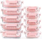 C CREST [10 Pack] Glass Meal Prep Containers, Food Storage Containers with Lids Airtight, Glass Lunch Boxes, Microwave, Oven, Freezer and Dishwasher Safe - Image 2