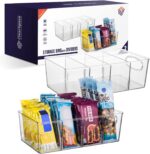 ClearSpace Plastic Pantry Organization and Storage Bins with Removable Dividers – Perfect Kitchen Organization or Kitchen Storage – Refrigerator Organizer Bins, Cabinet Organizers (2 Pack) - Image 2