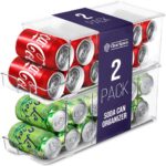 ClearSpace Soda Can Organizer & Soda Can Dispenser for Refrigerator - Fridge Organizer & Stackable Drink Organizer for Fridge or Refrigerator - Holds 12 Cans Each, BPA Free - 2 Pack - Image 2