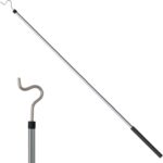 Clothes Hook Pole, Clothes Hanger Reaching Hook for Hanging Clothes Light and Plants Extendable from 35" to 50" Made of Stainless Steel Tube with Sponge Handle (50inch) - Image 2