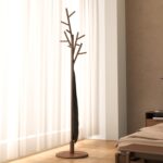 Coat Rack,Solid Wood Coat Rack Freestanding with 12 Hooks,Coat tree freestanding 3 Adjustable Heights for coat, Hats, Handbags，Coat Stand for Entryway,Bedroom (Walnut) - Image 2