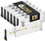 Drawer Dividers Organizer 6 Pack, Adjustable Separators 4" High Expandable from 11-17" for Bedroom, Bathroom, Closet, Clothing, Office, Kitchen (White, 6 PACK) - Image 2