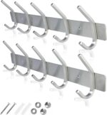 GlazieVault Coat Rack Wall Mount - Stainless Steel (2 Pack) - Heavy Duty Hooks for Hat, Towel, Robes, Jacket, Clothes - Bathroom, Entryway Hanger - Image 2