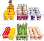 HOMER Set of 6 Refrigerator Organizer Bins, Pantry Organization and Storage Bins, Fridge Organizers with Cutout Handles, Clear Plastic Storage Bins for Pantry - BPA Free Kitchen Organizers - Image 2