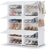 HOMIDEC Shoe Rack, 6 Tier Shoe Storage Cabinet 24 Pair Plastic Shoe Shelves Organizer for Closet Hallway Bedroom Entryway - Image 2