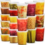 JoyServe Deli Food Storage Containers with Lids - (48 Sets) 24-32 Oz Quart Size & 24-16 Oz Pint Size Plastic Airtight Takeout Meal Prep Storage, BPA-Free, Dishwasher, Microwave Safe - Image 2