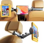 LISEN 3 in 1 for iPad Holder for Car Accessories for Women Road Trip Essentials for Travel Truck Backseat Car Organizer Car tv Headrest Tablet Holder iPad Car Mount for Kids Fire Tablet 4.7-11" - Image 2