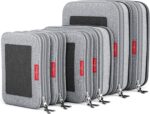 LeanTravel Compression Packing Cubes for Travel Organizers with Double Zipper (6-Pack (2L+2M+2S), Grey) - Image 2