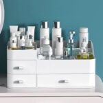 MIUOPUR White Makeup Organizer for Vanity, with 3 Drawers, Large Capacity, Ideal for Make up, Cosmetic, Skin care, Suitable for Bathroom Counter, Dressers, Desk - Image 2