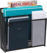 Mind Reader Vertical File Storage, Desktop Organizer, Workspace, Office, Metal Mesh, 12.5" L x 3.75" W x 11.5" H, Black - Image 2