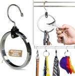 Multipurpose Closet Hangers- Tie and Belt Hanger for Closet- Great Space Saving Belt Organizer for Wardrobe - Ideal for Storing Belts, Ties, Scarfs, Baseball Hats, Purses & More- 1 Pack - Image 2