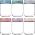 NETANY 6-pack 16 oz Overnight Oats Containers with Lids, Glass jars with Airtight Lids, Wide mouth Mason Salad jars, Glass Food Storage Containers for Snacks Yogurt Spice Sugar - Image 2