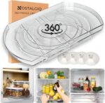 NOSTALGIQ 360° Rotating Lazy Susan for Refrigerator| Rectangular Fridge Organizer | Cabinet, Pantry, Refrigerator Organizers and Storage | Effortlessly Refrigerator Organizing Solution (16.5 x 11in) - Image 2