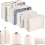 Packing Cubes for Travel - 8 Set Luggage Organizer Bags for Family, Mesh Breathable Travel Packing Cubes for Suitcases Durable Travel Essentials Bags Set - Image 2
