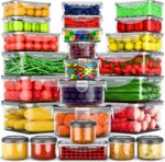 RockBerry 50 Pcs Large Food Storage Containers with Lids Airtight-85 OZ to small Containers-Total 526OZ Stackable Kitchen Set -BPA Free Leak proof containers- Freezer Microwave safe - Image 2