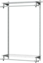 Rubbermaid Configurations Closet Shelves & Hanging Kit (2) 26" Shelves Titanium Custom Pantry Organizer and Storage/Clothes Rack for Home/Laundry/Bathroom/Mudroom/Pantry/Linen Closet - Image 2