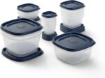 Rubbermaid Easy Find Lids® Food Storage Containers with Vented Lids, 26 Piece Set, Blue - Image 2