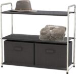 Simple Houseware 3-Tier Closet Storage with 2 Drawers, Dark Grey - Image 2
