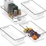 Simple Houseware 4 Pcs Pantry Clear Bin Storage Organizer, 14" x 7" x 3.75" - Image 2