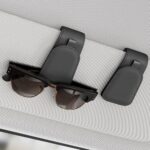 Sotfamily Sunglass Holder for Car Visor, Suede Cloth Magnetic Sunglass Organizer for Car Accessories, 2 Packs, Black - Image 2