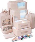 Veken 8 Set Packing Cubes for Travel, Birthday Gifts for Women Mom Her, Cruise Ship Essentials Accessories for Beach Vacation, Suitcase Organizer Bags for Luggage with Hanging Toiletry & Shoe Bag - Image 2