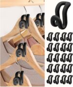 Velvet Clothes Hanger Connector Hooks [for Velvet & Multiple Hangers] 40PCS Space Saving Hanger Hooks Space Saver Hanger Extender Hook Clothes Hanger Hook for Clothes - Image 2