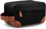 Vorspack Travel Toiletry Bag - Hanging Toiletry Bag for Men Water Resistant Canvas Shaving Bag with Large Capacity for Travel - Black - Image 2