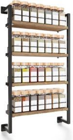 ZICOTO Space Saving Spice Rack Organizer Shelf for Wall Mount - Easy To Install Modern Hanging Racks For up to 56 Jars - Perfect Seasoning Organizer For Your Kitchen - Image 2