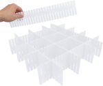 100 PCS Premium DIY Drawer Dividers, White, Adjustable Drawer Organizers for Perfectly Organized Drawers, Tidying Makeup, Clothes, Underwear, Cutlery, Kitchen, Bathroom, Bedroom, Office - Image 2