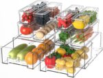 14Pack Fridge Organizer Bins, Clear Refrigerator Organizing Containers with Lids and Refrigerator Drawers, Stackable Food, Vegetable and Fruit Containers for Fridge Organizers and Storage - Image 2