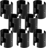 16 Pcs Wire Shelving Shelf Lock Clips for 1" Post, 8 Pairs of Shelving Sleeves Replacements for Wire Shelving System, Plastic Shelf Locking Clips Compatible with Thunder Group Metro and More - Image 2