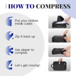 6 Set Compression Packing Cubes for Travel, Suitcases and Carry On, Luggage Organizer Bags for Travel Accessories - Image 5