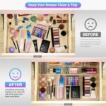 25 PCS Clear Plastic Drawer Organizer Set - 4 Sizes Makeup Organizer Desk Drawer Divider Bathroom Organizers and Storage Bins for Makeup, Jewelry, Gadgets, Office, Kitchen, Bedroom, Bathroom - Image 4