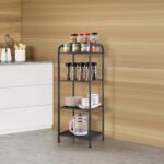 MAX Houser Storage Rack with Shelf,Industrial Style Extendable Plant Stand, Standing Shelf Units for Kitchen, Bathroom, Office,Living Room, Balcony, Kitchen (Charcoal Gray, 4 Tier) - Image 3